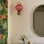 Victorian Terrace, Waterloo | Pink wall lights, mother of pearl dressing table give a colourful Oriental touch to a bedroom | Interior Designers